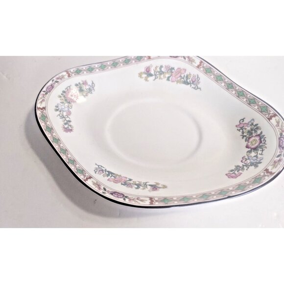 WEDGWOOD Kutani Crane Bone China Gravy Boat & Underplate, Like New - Picture 4 of 16